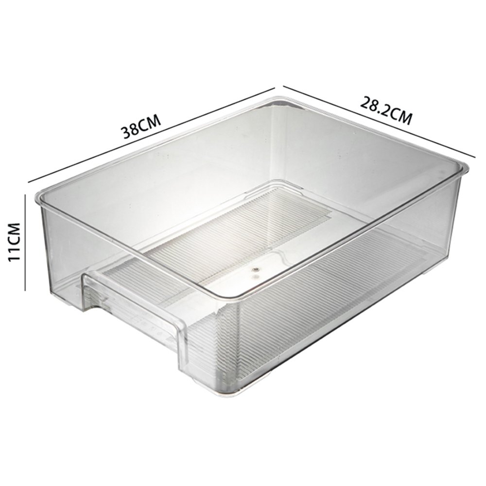 Transparent Refrigerator Organizer Bin Plastic Clear Fridge Food Storage Drawer Box
