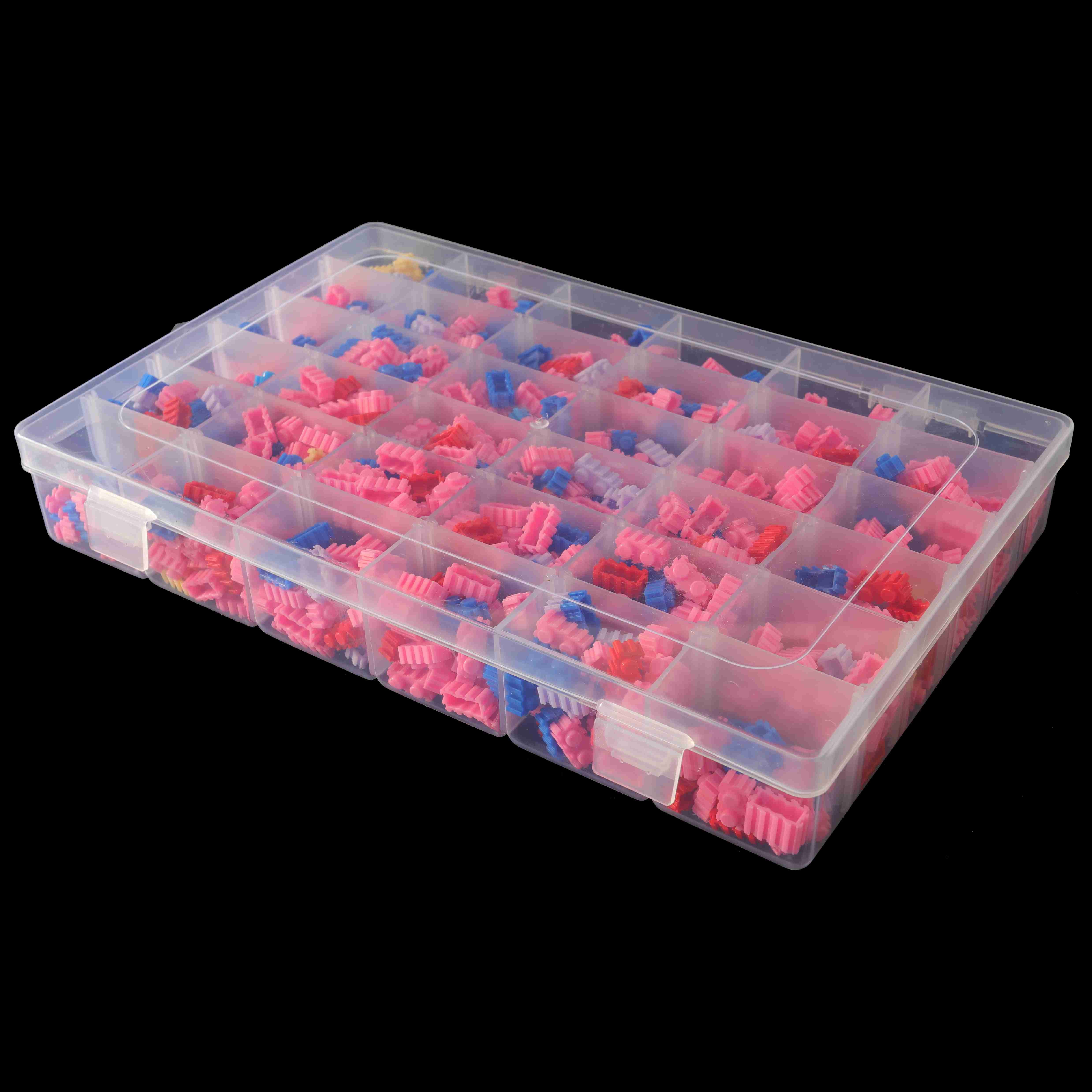 Customized Transparent Adjustable Pp Storage Box For Small Component Jewelry Tool Box Bead Pills Organizer Nail Art Tip
