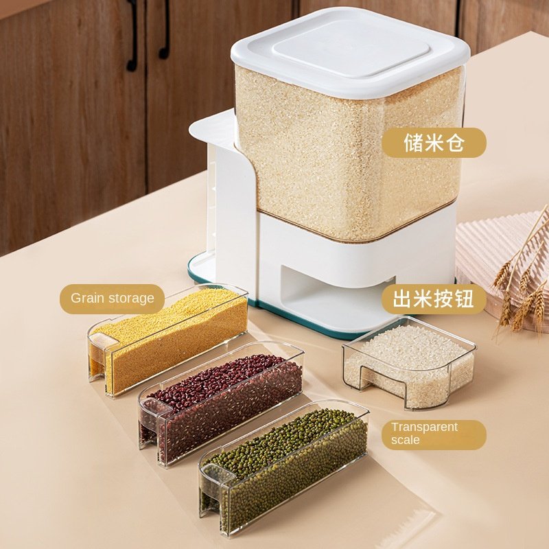 Multi-functional Moisture-proof Plastic Sealed Cereal Rice Dispenser Storage Container