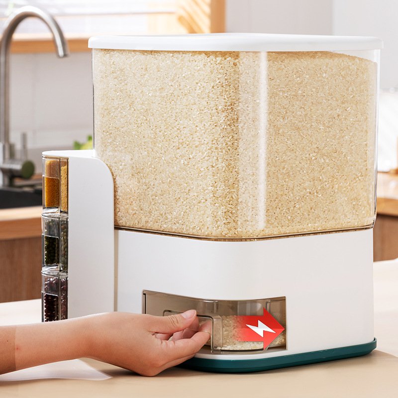 Multi-functional Moisture-proof Plastic Sealed Cereal Rice Dispenser Storage Container