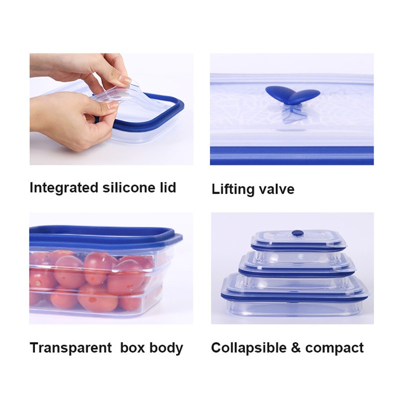 1000ml 1200ml 1500ml silicone wholesale kitchen airtight food storage container