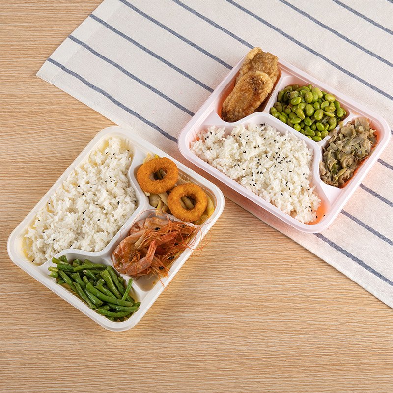 Food Package Boxes Take Away Food Container Storage Boxes & Bins Wholesale Plastic Containers Multifunction CLASSIC Red Square