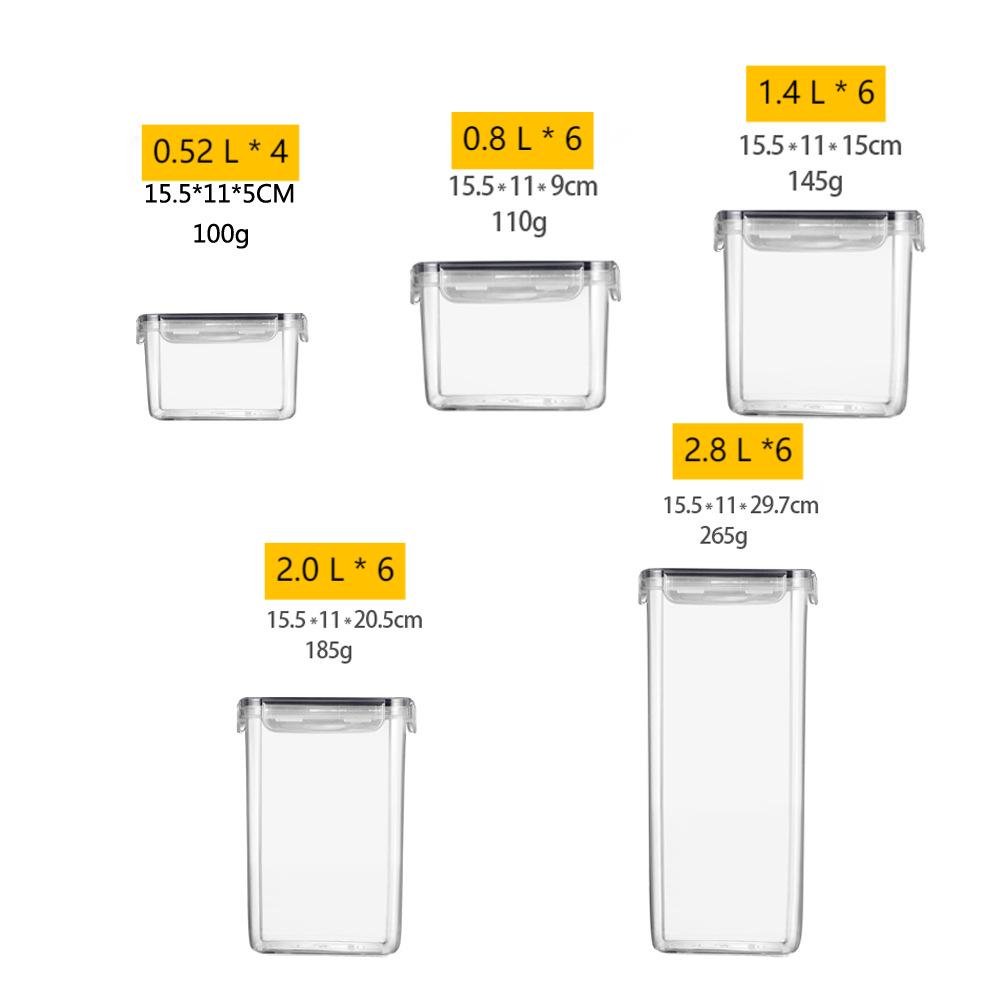 28-Piece Silicone Airtight Dry Food Storage Containers 28 pc Stackable Space Saver Boxes Lids Grain Storage Packaged Cartons