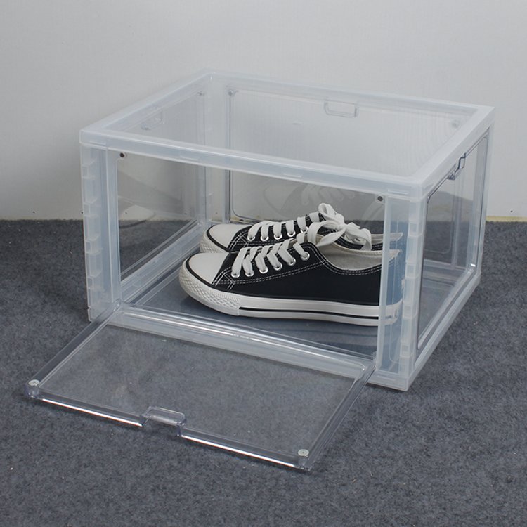 GREENSIDE Wholesale Manufacture Solid Airtight Stackable Transparent Clear Plastic Shoe Storage Box