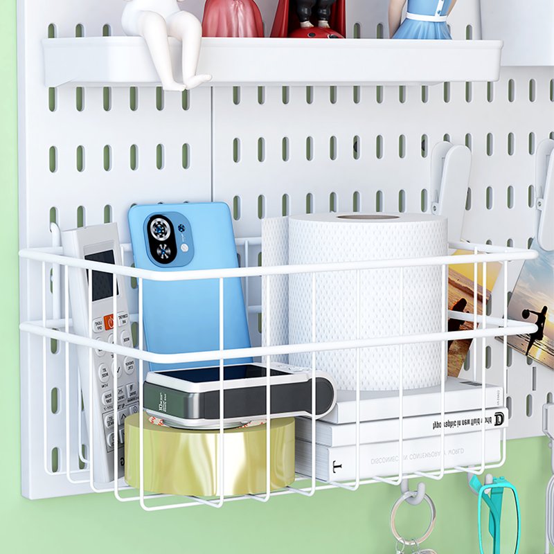 Kitchen Storage Shelves plastic Peg Board Display Storage Shelf Assortment Hanging Pegboard Wall Organizer