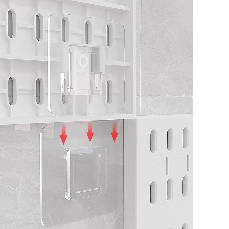 Kitchen Storage Shelves plastic Peg Board Display Storage Shelf Assortment Hanging Pegboard Wall Organizer