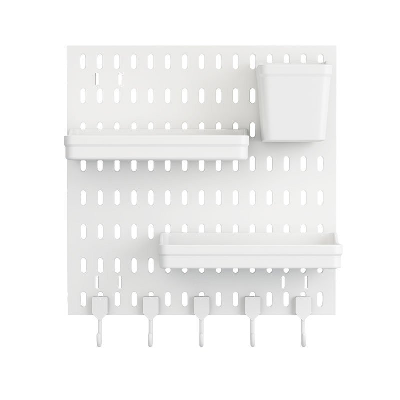 Kitchen Storage Shelves plastic Peg Board Display Storage Shelf Assortment Hanging Pegboard Wall Organizer