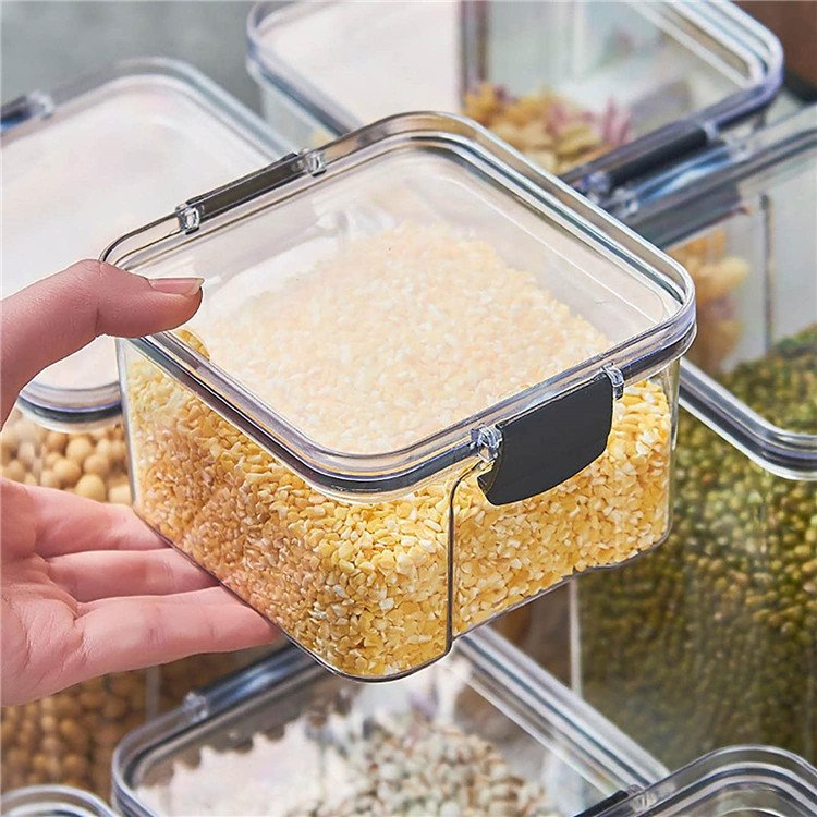 Airtight Food Storage Containers with Lids BPA Free Kitchen and Pantry Organization Leak-proof Canisters PET Party Modern GSR