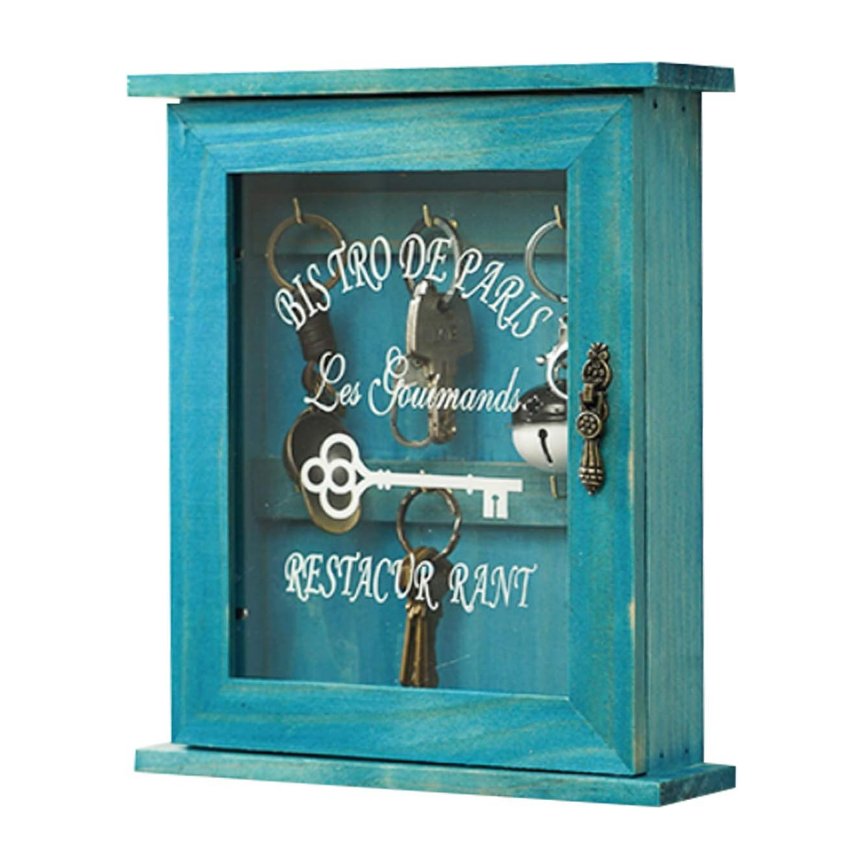 Wooden Key Box Wholesale Key Storage Box Wooden Wall Hanging Key Holder with Hooks
