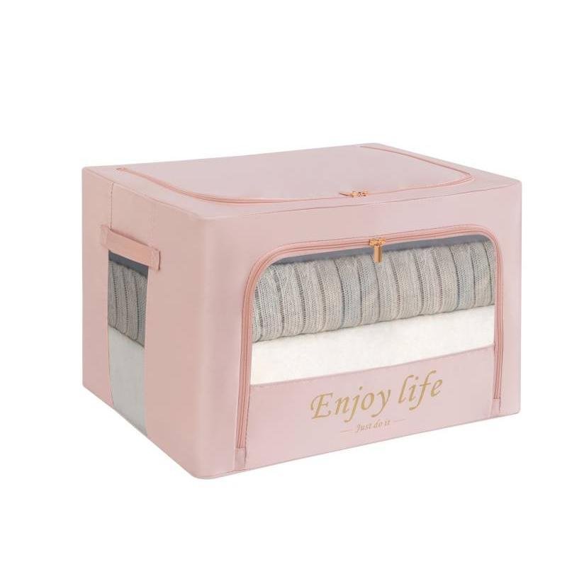 Fully stocked foldable wardrobe foldable clothes storage organizer bag large capacity waterproof fabric steel frame storage
