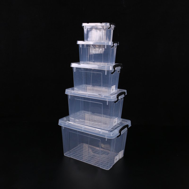 Household Multifunction Large Stackable Clothes Clear Transparent PP Container Box Plastic Shallow stostorage Boxes