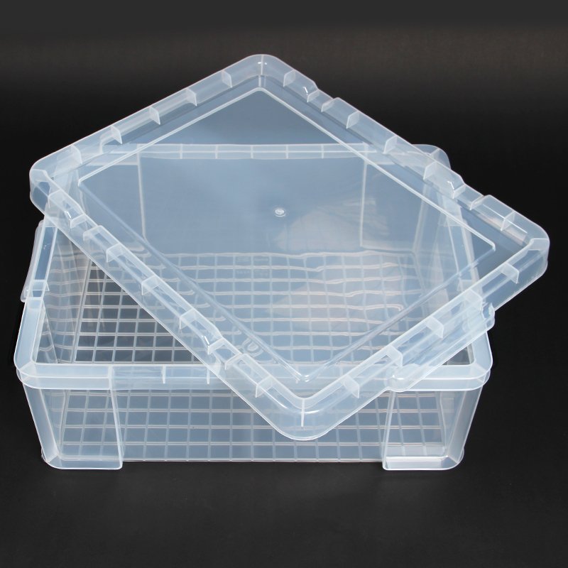 Household Multifunction Large Stackable Clothes Clear Transparent PP Container Box Plastic Shallow stostorage Boxes