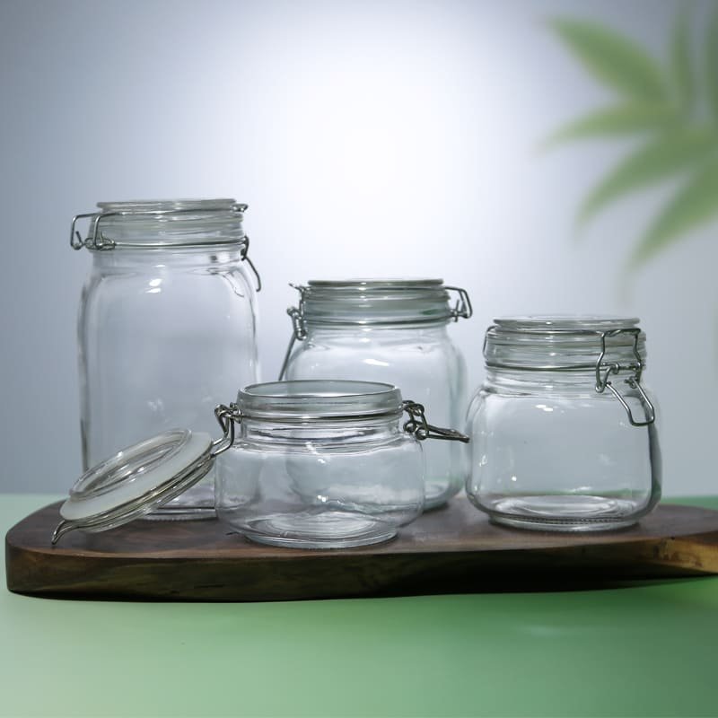 Household Food Storage: Borosilicate Glass Airtight Mason Jars