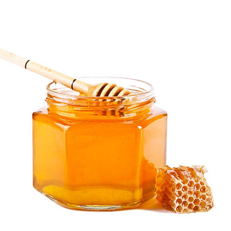 Honey Jar Hexagonal Crystal Glass Jar for Food Storage with Airtight Steel Lid