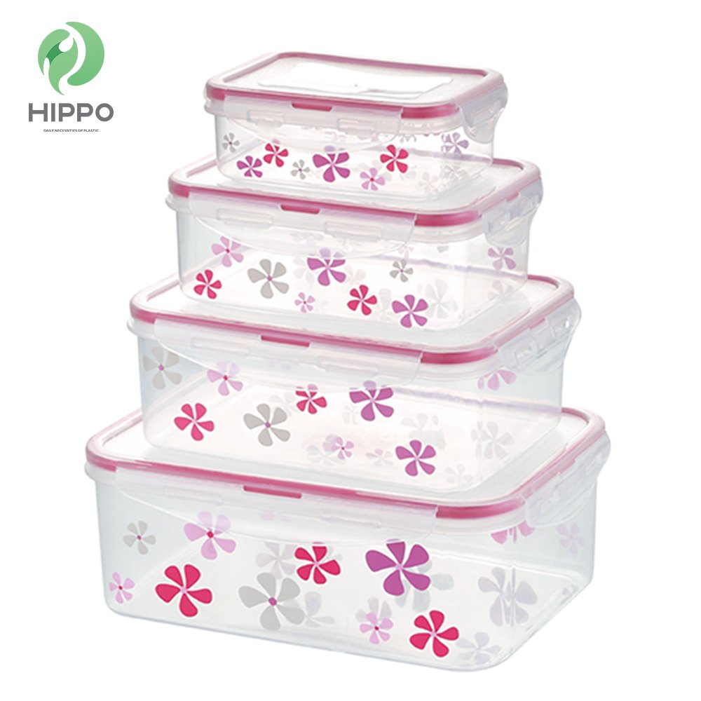 China style best selling rectangle plastic food storage