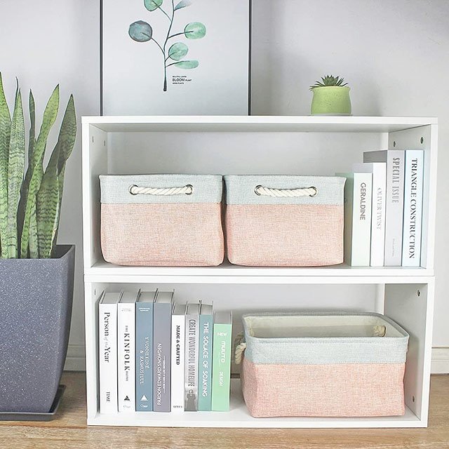 Foldable Storage Cubes Fabric Storage Box Basket Bin Collapsible Sturdy Oxford with Durable Cotton PVC Custom Injection Single