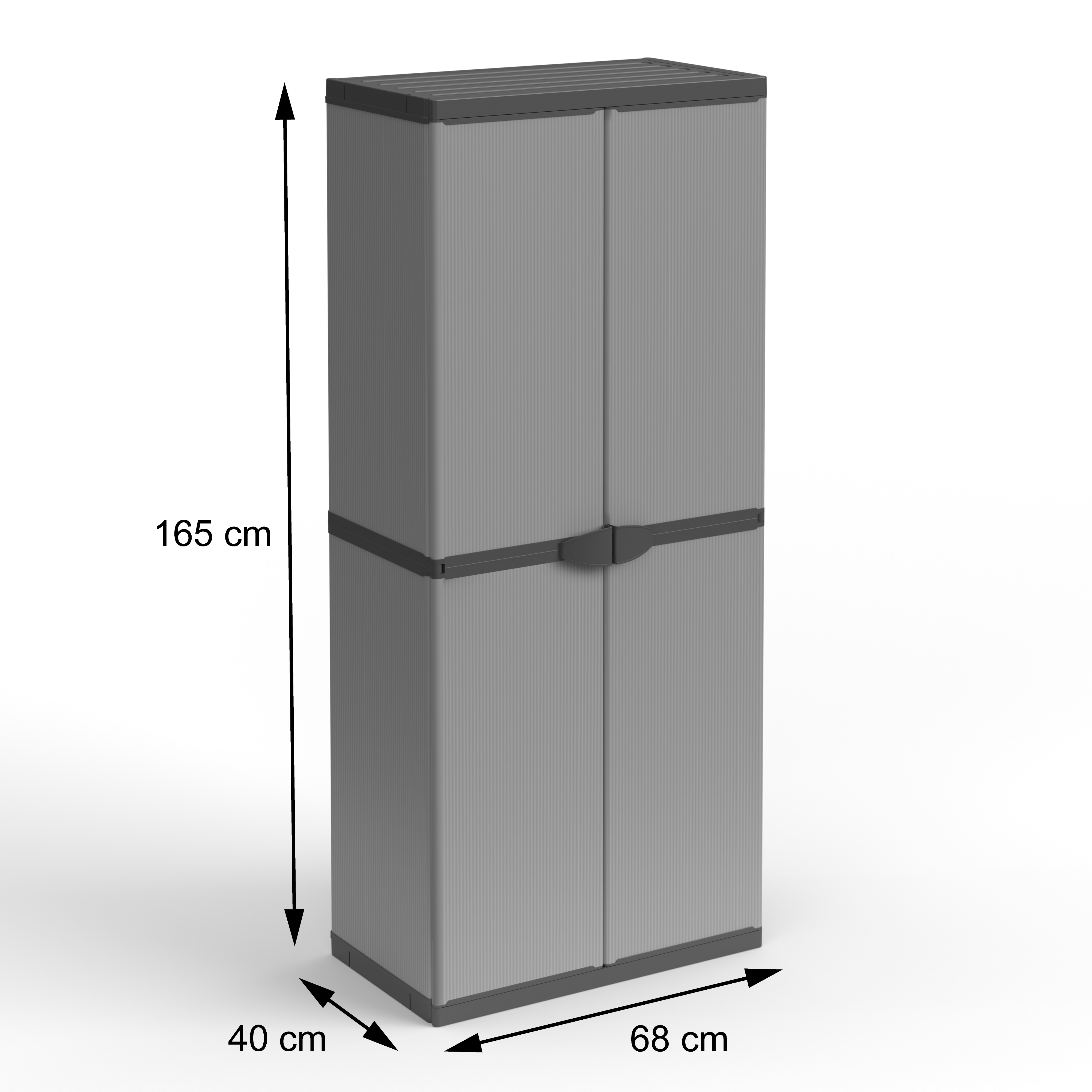 Italian Best-Selling Light Grey Storage Holders Three Layers Standing Type Sustainable PP Material Easy Assemble Home Organizer