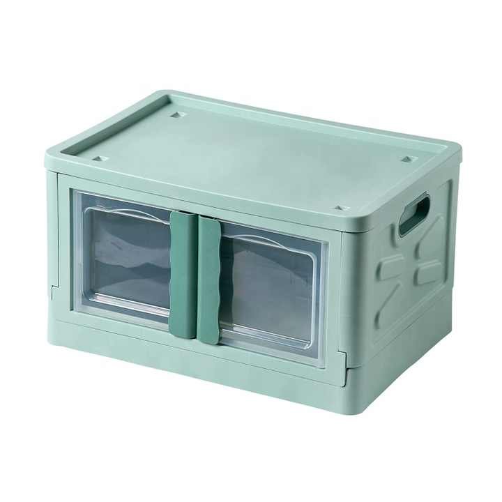 Collapsible Storage Bins Storage Bins with Lids Stackable Toy Huge Volume Folding Storage Box