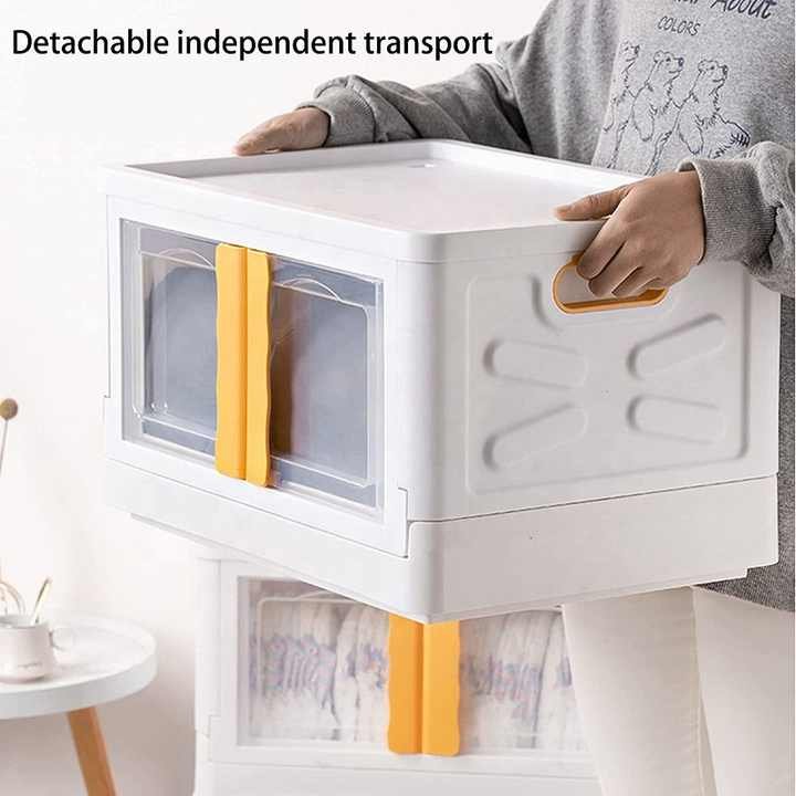 Collapsible Storage Bins Storage Bins with Lids Stackable Toy Huge Volume Folding Storage Box
