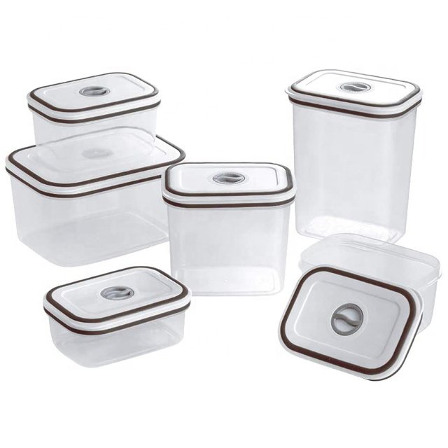 Air tight acrylic cereal bead jars box pet small food storage containers house with stackable