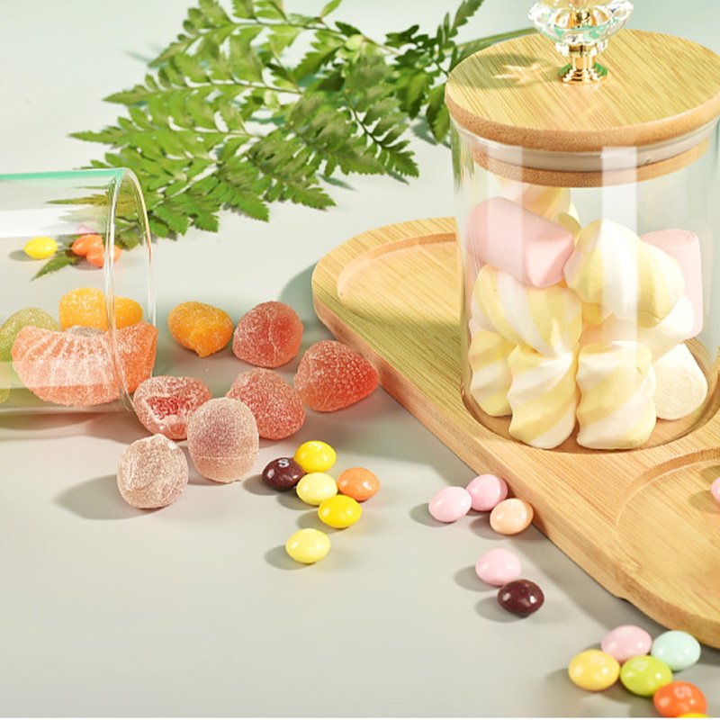 New Arrivals Jar Custom Borosilicate Glass Storage Kitchen Cream Jars and Container With Diamond Lids