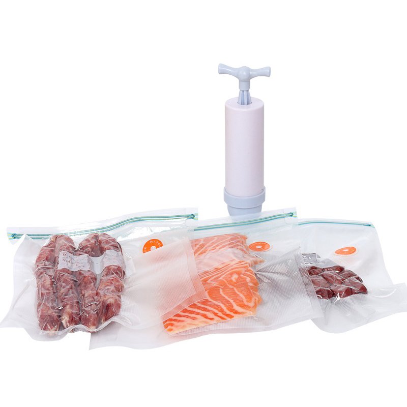 Fresh Keeping Transparent Plastic Zipper Sealing Vacuum Food Storage Bags Compressed Flat Vacuum Storage Bag