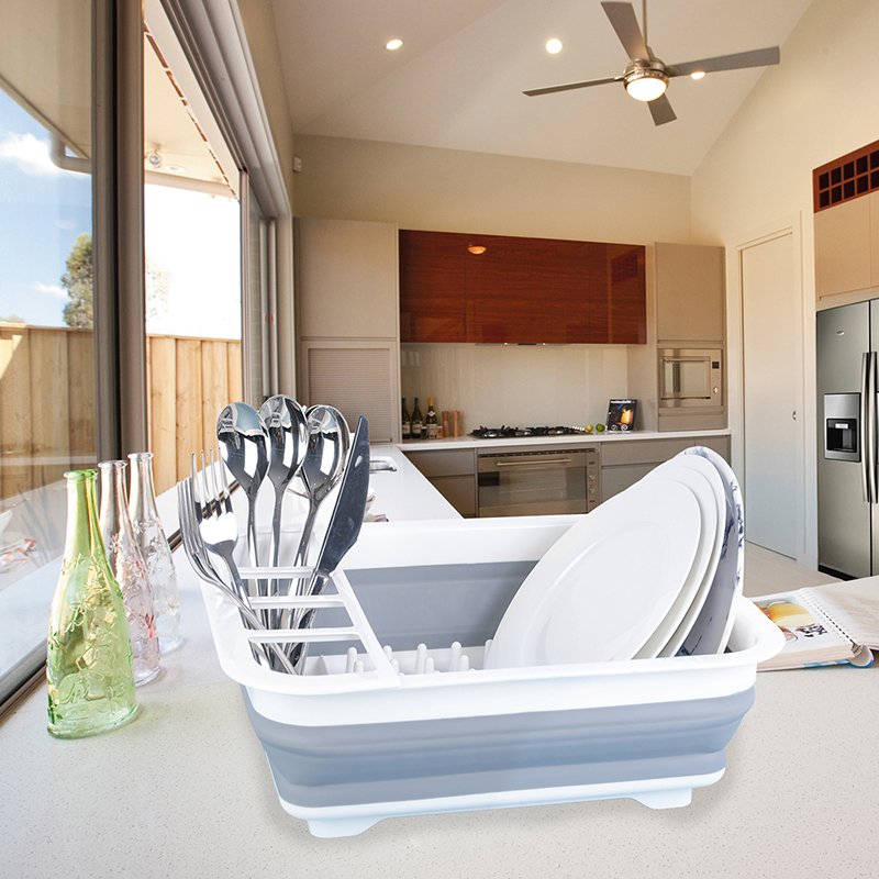 Multifunctional Foldable Drainage Dish Rack Kitchen Multifunctional Shelf Tableware Drainage Dish Rack