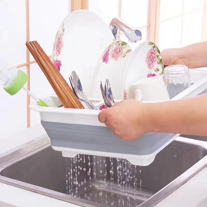 Multifunctional Foldable Drainage Dish Rack Kitchen Multifunctional Shelf Tableware Drainage Dish Rack