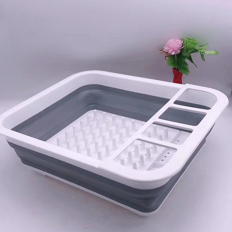 Multifunctional Foldable Drainage Dish Rack Kitchen Multifunctional Shelf Tableware Drainage Dish Rack