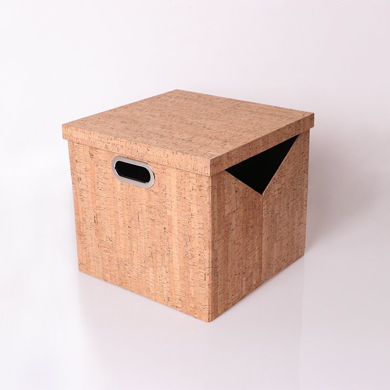 Light grey foldable felt storage box collapsible storage box under bed cardboard storage boxes with lid