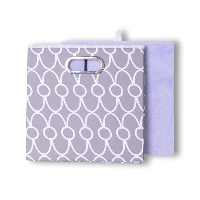 Light grey foldable felt storage box collapsible storage box under bed cardboard storage boxes with lid