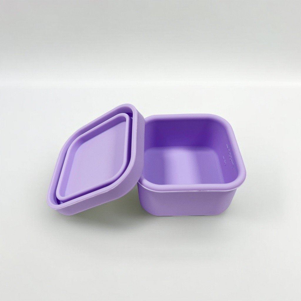 Baby frozen fresh-keeping tableware microwave silicone food supplement storage box with lid