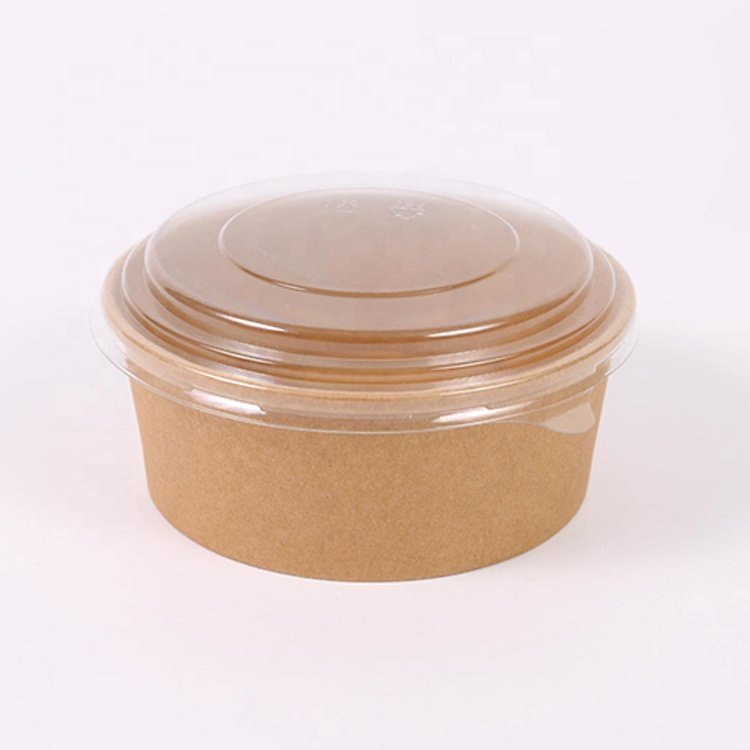 Microwave Packaging Takeaway Biodegradable Disposable Food container Kraft paper with lid compartments box