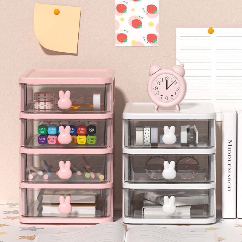 Small drawer desktop storage box Children's hair clip headwear hair rope organizing box Stationery storage box