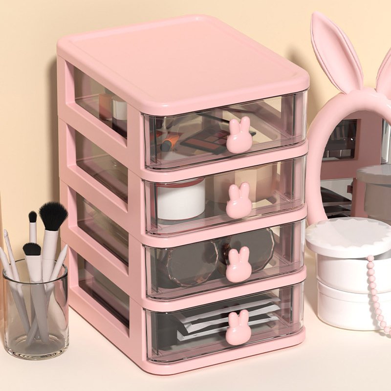 Small drawer desktop storage box Children's hair clip headwear hair rope organizing box Stationery storage box