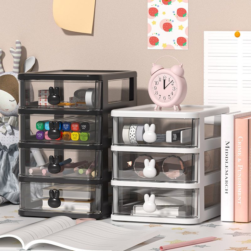 Small drawer desktop storage box Children's hair clip headwear hair rope organizing box Stationery storage box