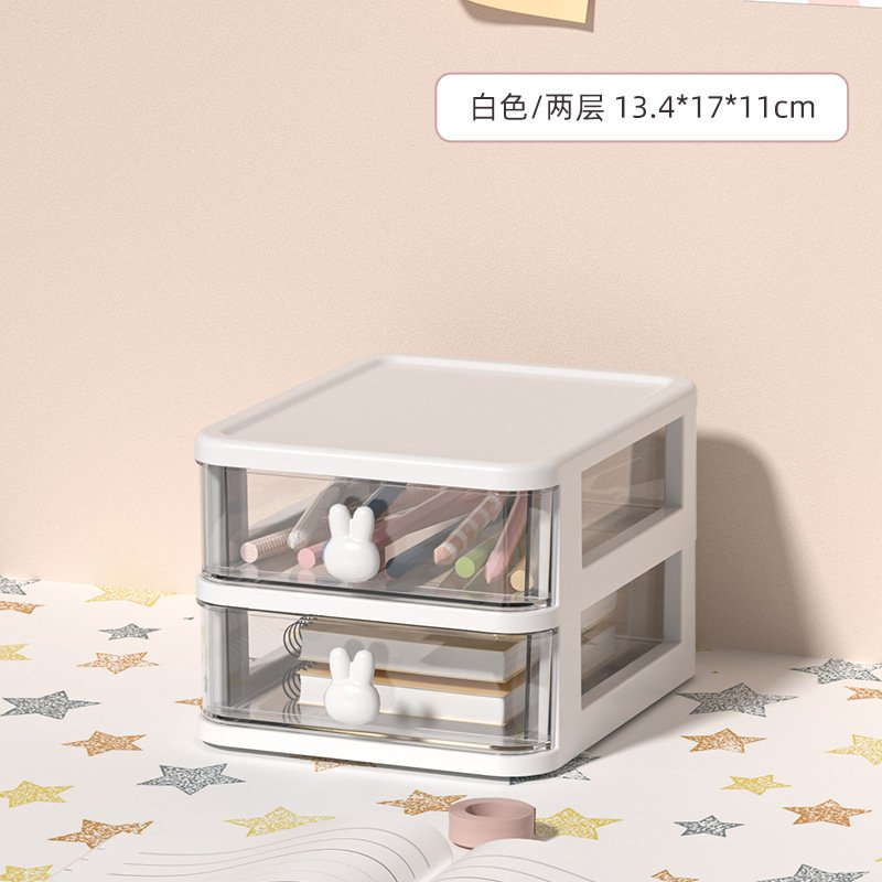 Small drawer desktop storage box Children's hair clip headwear hair rope organizing box Stationery storage box