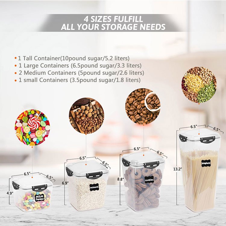 24 pack airtight food storage container set with locking lids water proof square plastic containers with lids packaging