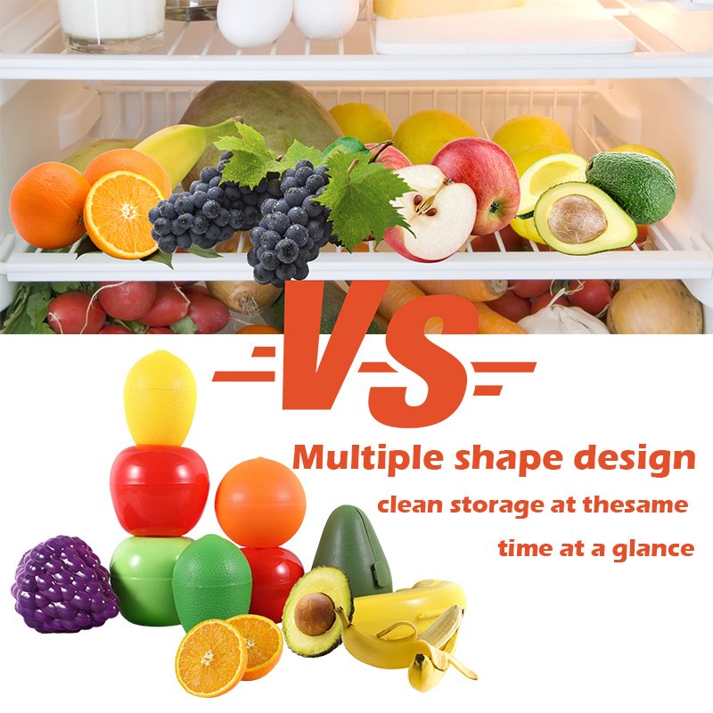 Wholesale Fruit Model Crisper Plastic Storage Box Apple Lemon Avocado Fresh-keeping Box Refrigerator Freezer Storage Container