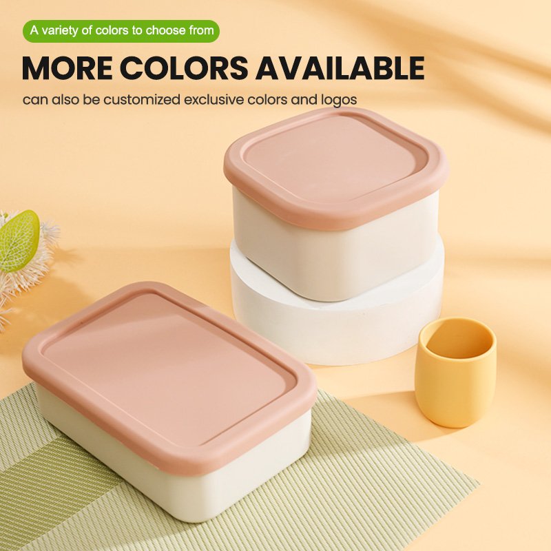 Factory 3 Compartment Food Grade Silicone Bento Kids Bento Lunch Box BPA Free Food Storage Box With Lid