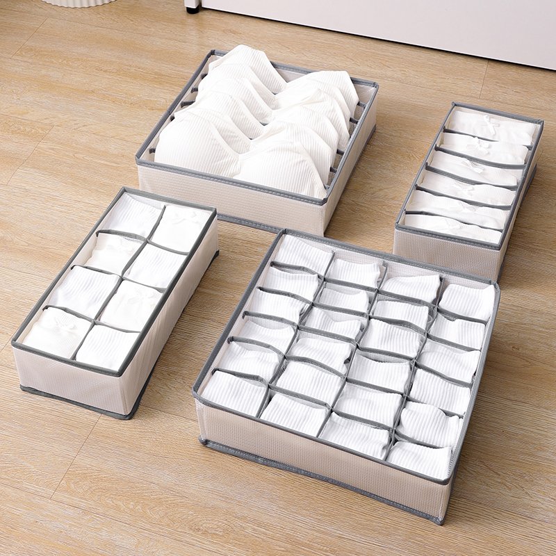 Separated Underwear and Socks Storage Box The Latest Hot Wholesale Collapsible 8 Compartment Opp Bag Multifunction Modern 1 Pcs