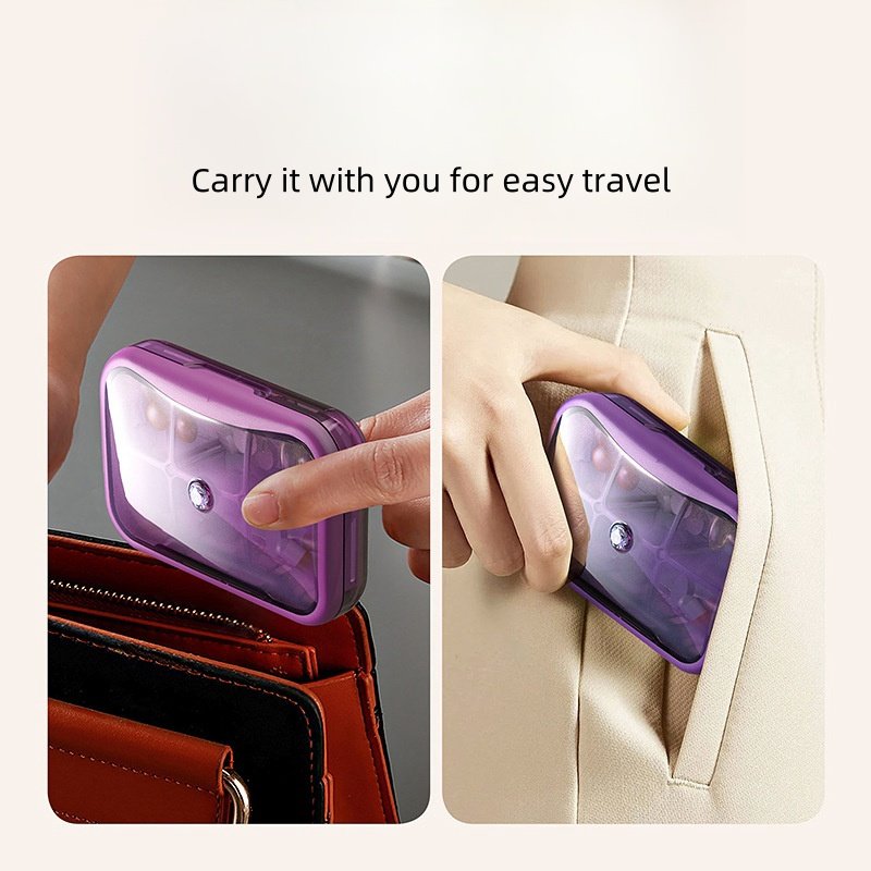 Portable Plastic pill storage Medicine Storage Box Seven Days a Week Pill Sealed Separate Boxes for Three Meals a Day Carrying