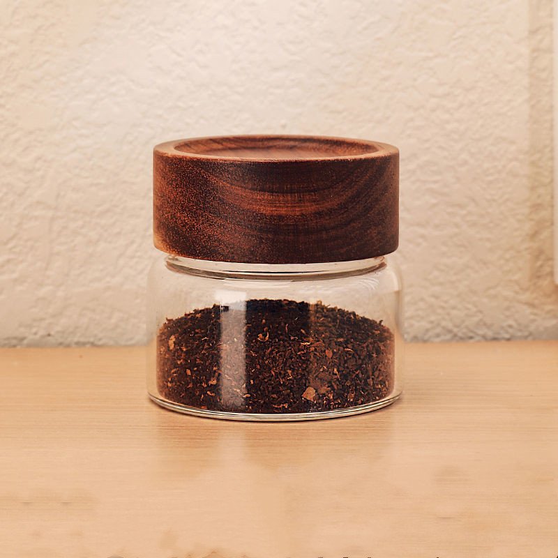 100-800ml Glass Spice Jars Honey Container with Acacia Screw Wood Lids 1300ml 1000ml