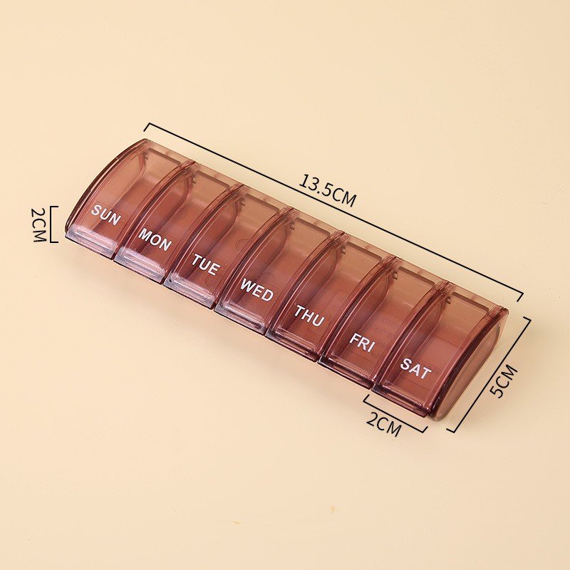 KYPL252 One Week 7 Grids Travel Pill Case Big Capacity Medicine Storage Box