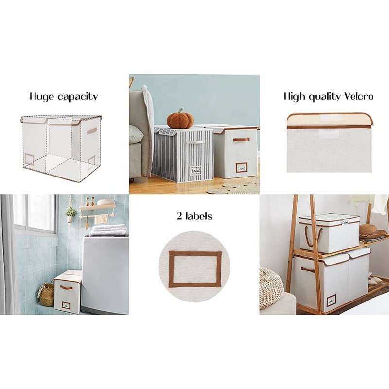 Home Large Double Laundry Hamper Stackable Bins Storage Box Children Toy Organizer with Storage Bins