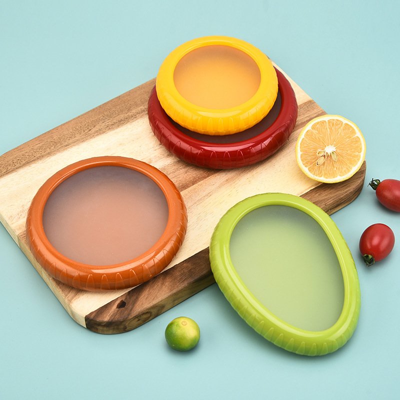 4 pack fridge Garlic Onions Lemons Potato Avocado keeper Saver Tomato Holder Reusable silicone fruit food Storage Containers Set