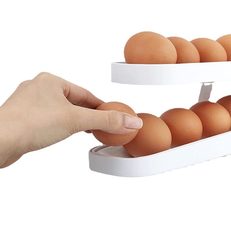 Kitchen Refrigerator Storage Box Egg Fresh Organizer Holder for Fridge Stackable Plastic Egg Storage Rack