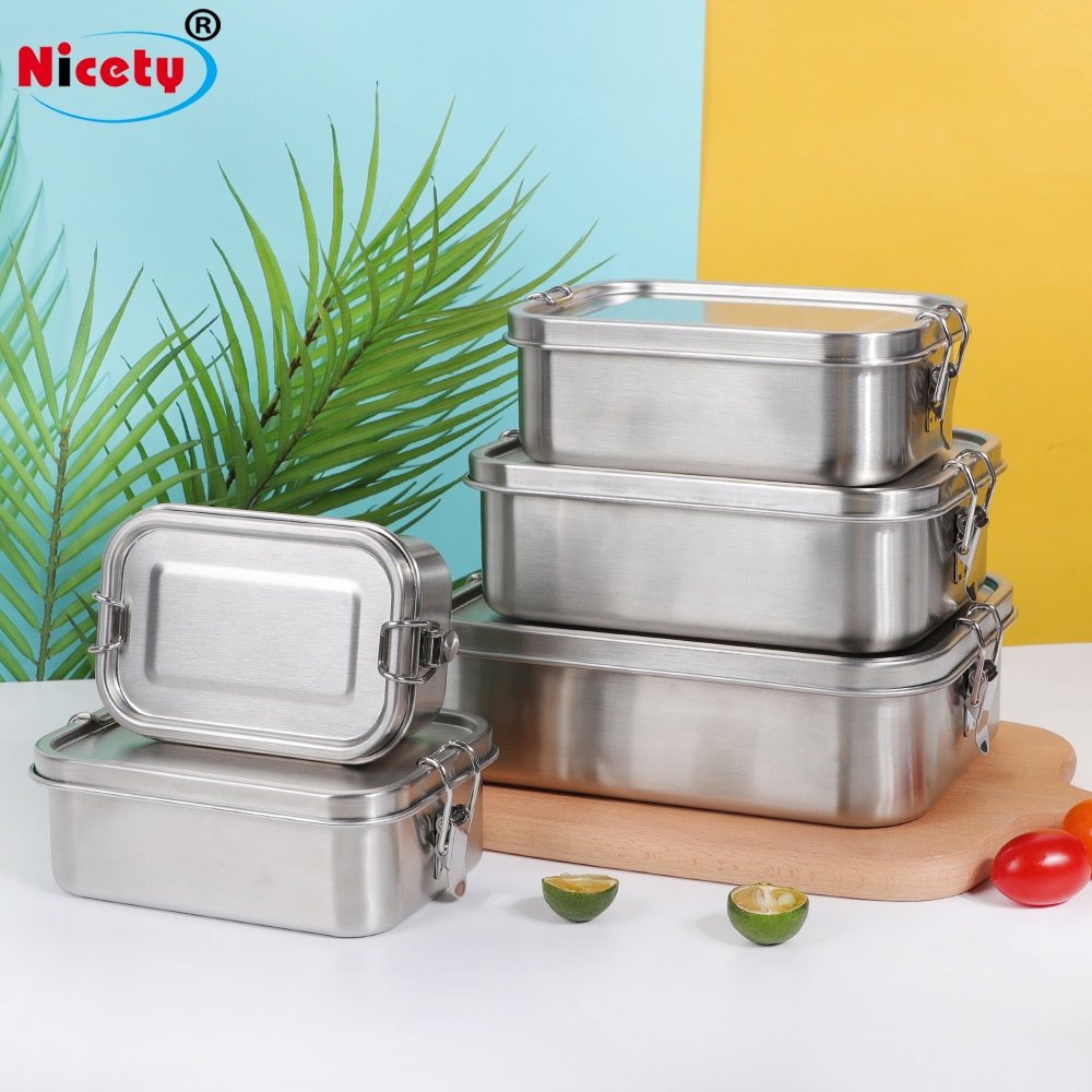 Customized Lunch Box With Stainless Steel Meal Prep Bento Lunch Box Eco Friendly Leakproof Food Containers For Kid