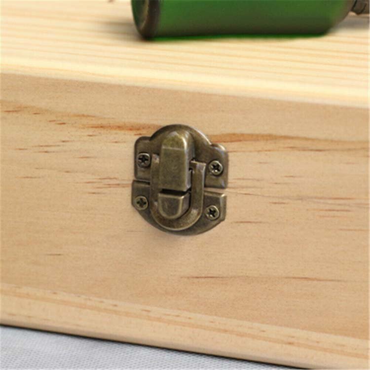 Home Storage Essential Oil Packaging Box 25 Grid 30ml Glass Bottle Detachable Wooden Storage Box With Lid