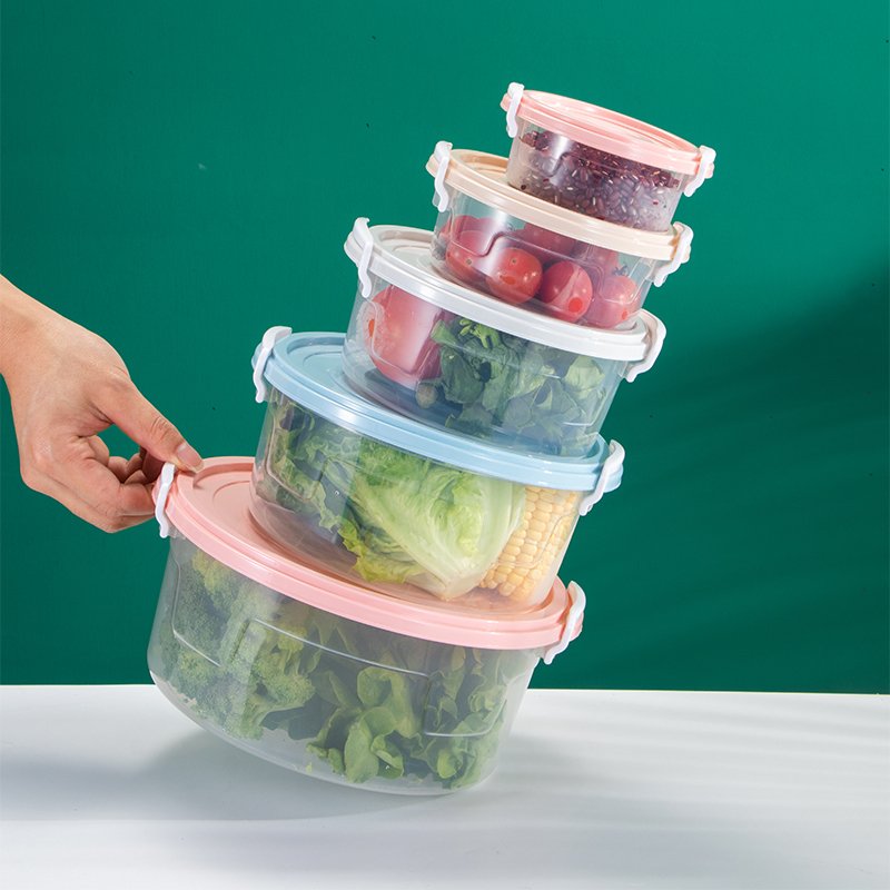BPA free food container fridge organizer fridge storage box plastic food containers food storage & container with buckles
